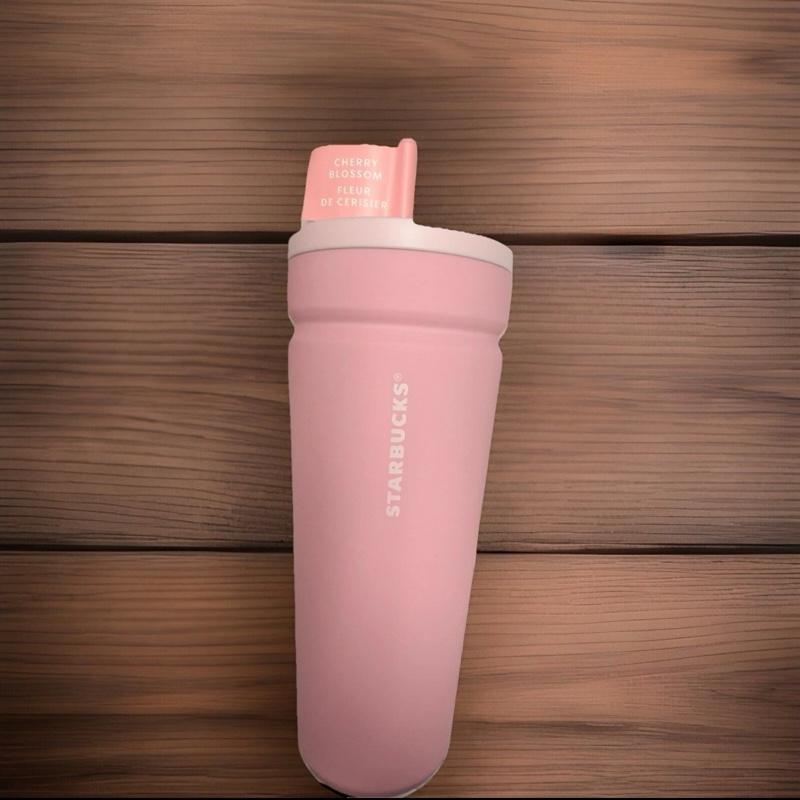 Starbucks 2025 PINK CHERRY BLOSSOM Soft Touch Leak Proof Twist Seal Tumbler Coffee Drinkware Bottle Cup
