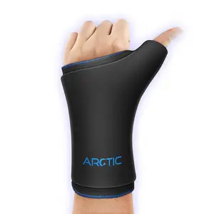 2-Pack Wearable Thumb & Wrist Ice Pack Reusable Hot Cold Compression Wrap for Hand Finger Carpal Tunnel Arthritis Tendonitis Relief S/M