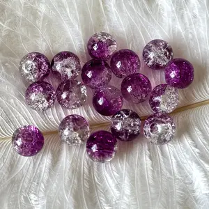 Crackle Glass Beads For DIY Jewelry Making /10mm/50ml