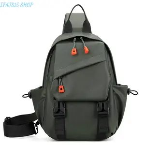 Men’s PU Leather Sling Bag, Adjustable Crossbody Chest Pack with Multi Pocket Storage, Lightweight Anti Theft Shoulder Bag for Travel Work Commuting Outdoor Everyday Carry Streetwear