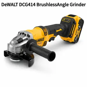 DEWALT DCG414 20V MAX Brushless Cordless Grinder, 125mm Disc, M14 Spindle, 9000 RPM High-Speed Motor, Compact Industrial Design for Construction, FabricationAngle Grinder Tool