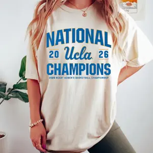Comfort Colors UCLA TShirt, 2026 NCAA Women's Basketball National Champions Graphic Premium Cotton, Unisex Fit for Men & Women, Great Gift for Basketball Fans
