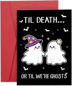 Valentine Day Gift Cards Anniversary Boo Basket Gifts for Women Men Boo Basket Stuffers for Women Her Him Adult Spooky Scary Dark Romance Merch for Adults Valentine Christmas Gifts Card for Him Her