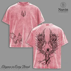 Angel Streetwear Y2K Gothic T-Shirt – Fallen Angel Wings Dark Aesthetic Graphic Tee – Vintage Washed Grunge Fashion Shirt – Oversized Unisex Cyber Goth Street Style Top Trending