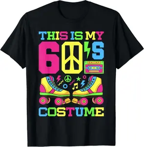 60s Costume 1960s Theme Party 60s Outfit Sixties Fashion 60s Summer Casual Shortsleeve Cotton T-Shirt