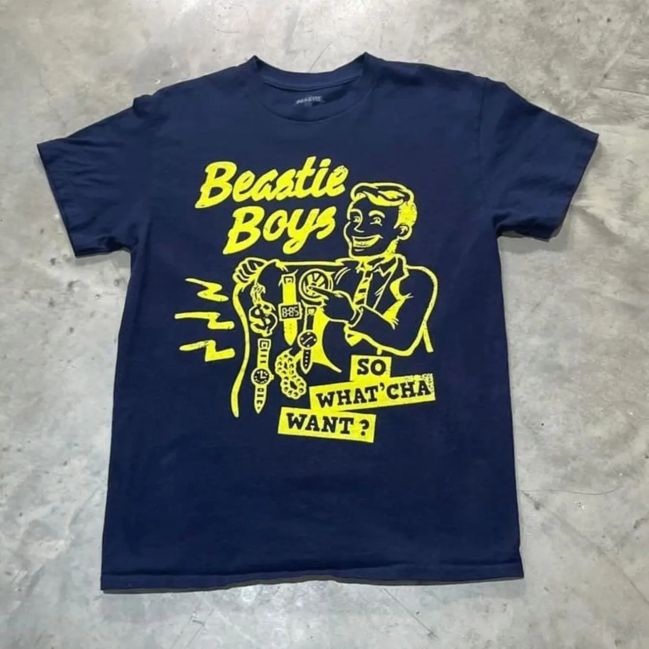 Beastie Boys Band 90s Retro style Navy T shirt Heavy Cotton tee NH28223 O