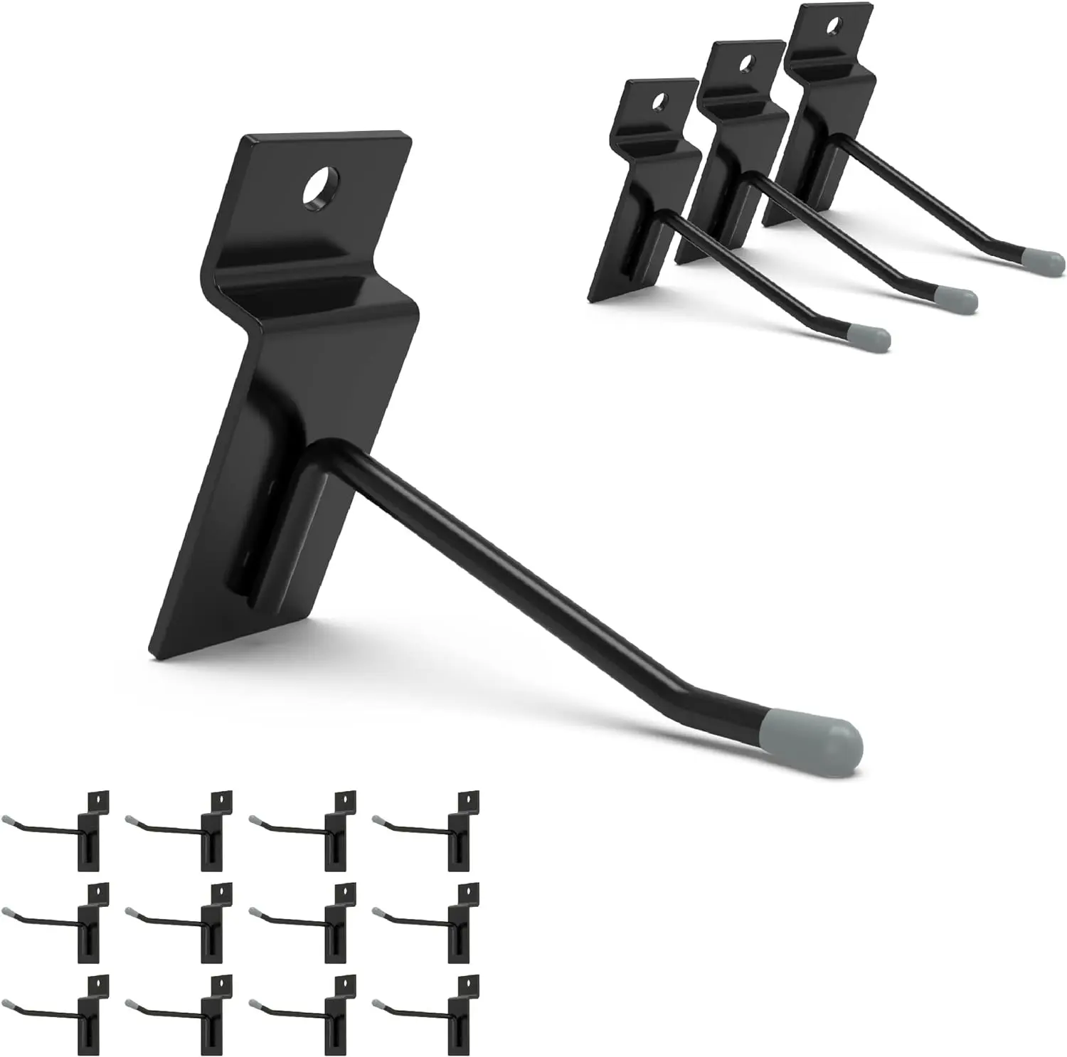 HUHOLE Black Slatwall Hooks 2 Inch, 50PC, Slatwall Accessories, Slat Wall Hooks, Slat Wall Accessories, Load Up to 20lbs