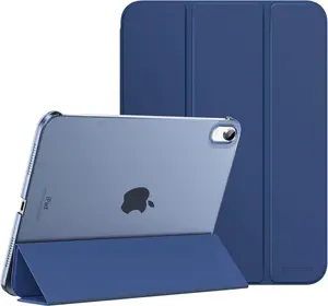 Table Computer Case for iPad 11th Gen (A16, 11in, 2025) & iPad 10th Gen (10.9in, 2022) - Slim Stand, Hard PC Translucent Back Shell, Smart Cover, Touch ID Support, Auto Wake/Sleep, Navy Blue, Tablet