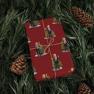 Trump Christmas Gift Wrapping Paper 2 Sizes , Best of gift, Meaningful gift,Wrapping Paper 2025.(Get 1 paper cutter when buying any 5 rolls)