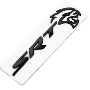 SRT Hellcat Emblems for Dodge - 1 pc Black Logo Decal - No Additional Features or Attributes Specified