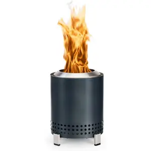 Mesa, 5.1 Inch Tabletop Fire Pit with Stand - , Stainless Steel Fire Pit for Camping, Outdoor & Patio-   or Pellet Fueled Portable Bonfire, 1.4lbs, Gunmetal