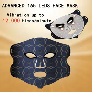 Rechargeable Four Modes LED Face Mask - USB Charging, Soft Silicone, Mobile Skin Care Tool with Remote Control, Perfect Gift for Women Facial Lightweight Therapy Black