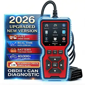 Professional OBD2 V519 Scanner - 2026 Upgraded OBDII + CAN Code Reader, Live Data, Battery Test, 40000+ DTC Library, I/M Readiness, Check Engine Light & Smog Test - All Vehicles After 1996