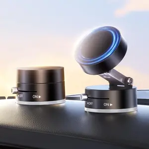 Vacuum Magnetic Phone Stand, Car Magnetic Phone Mount Foldable, Strong Magnet Phone Holder for Car Kitchen & All Smooth Surface