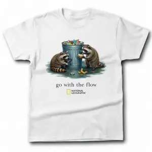 National Geographic with Go with the flow Baby Tee Raccoon