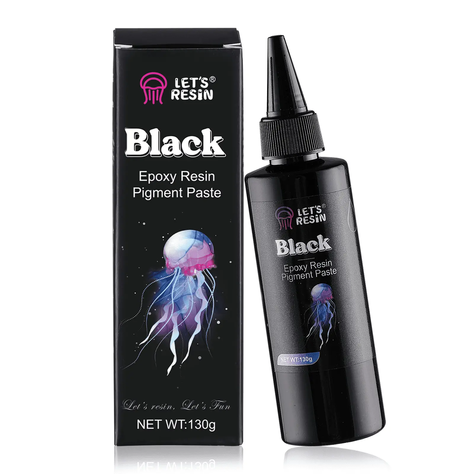 LET'S RESIN High Concentrated Black Epoxy Resin Pigment Paste, 100ml, Opaque Resin Dye for Art, River Table, Jewelry Making, Coasters LET'S RESIN High Concentrated Black Epoxy Resin Pigment Paste, 100ml, Opaque Resin Dye for Art, River Table, Jewelry Making, Coasters