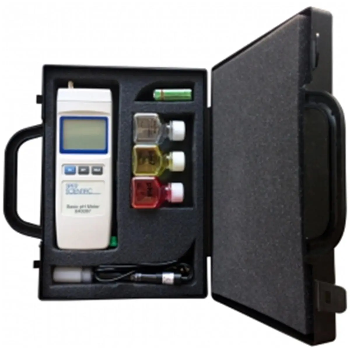 212 MAIN Sper Scientific 840088 Basic pH Meter Full Kit Set - Epoxy Body, Sealed Probe, Immediate Field Use, BNC Connector, 2.5 ft. Cable, 9V Battery, Deionized Water, 11 x 2.5 x 7.5 in Hard Shell Case for Office, School pH Testing