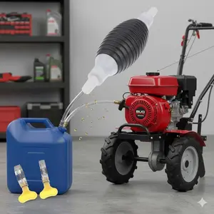 Manual Fuel Siphon Pump - Universal Gas Diesel Anti-Leak Design, Hand Operated Emergency Rescue Tool for Car Tank Draining, DIY Fluid Transfer, Portable No-Electricity Pump for Vehicle Repair & Emergency Use