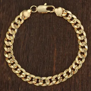 Hermah Hot Selling 9mm Bracelet for Men Women Curb Cuban Chain Bracelet Fashion Jewelry Gifts