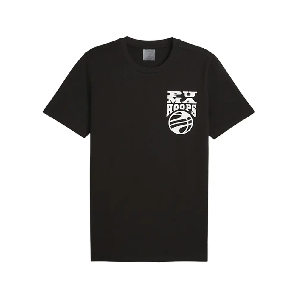 PUMA Mens The Hooper Graphic Crew Neck Short Sleeve Casual Tops Casual - Black