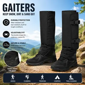 Outdoor Leg Gaiters for Hiking & Hunting – Adjustable Boot Covers Keep Dirt, Sand & Debris Out