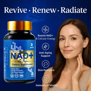 NAD 1500mg Supplement, with Resveratrol, Quercetin & Fisetin, Supports Skin Aging, Cellular Repair, Energy & Focus Support, Immunity Support, Triple Revive System for better absorption,60 Capsules
