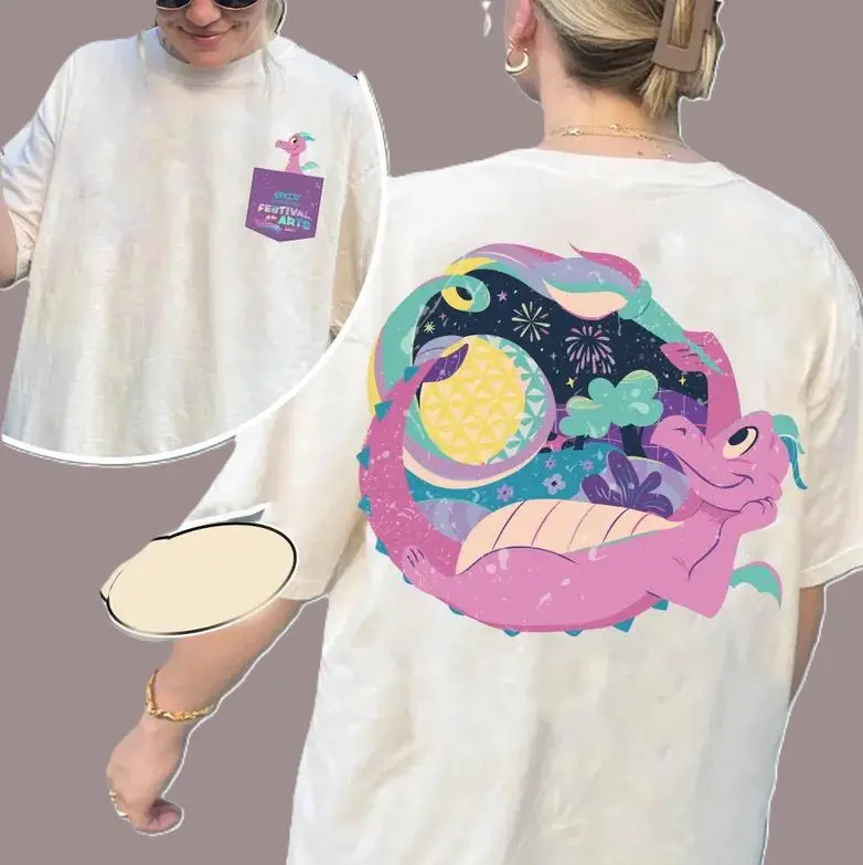 Two Sided Figment Epcot International Festival Of The Arts 2026 Shirt, Spaceship Earth Tee, Aesthetic Epcot Shirt
