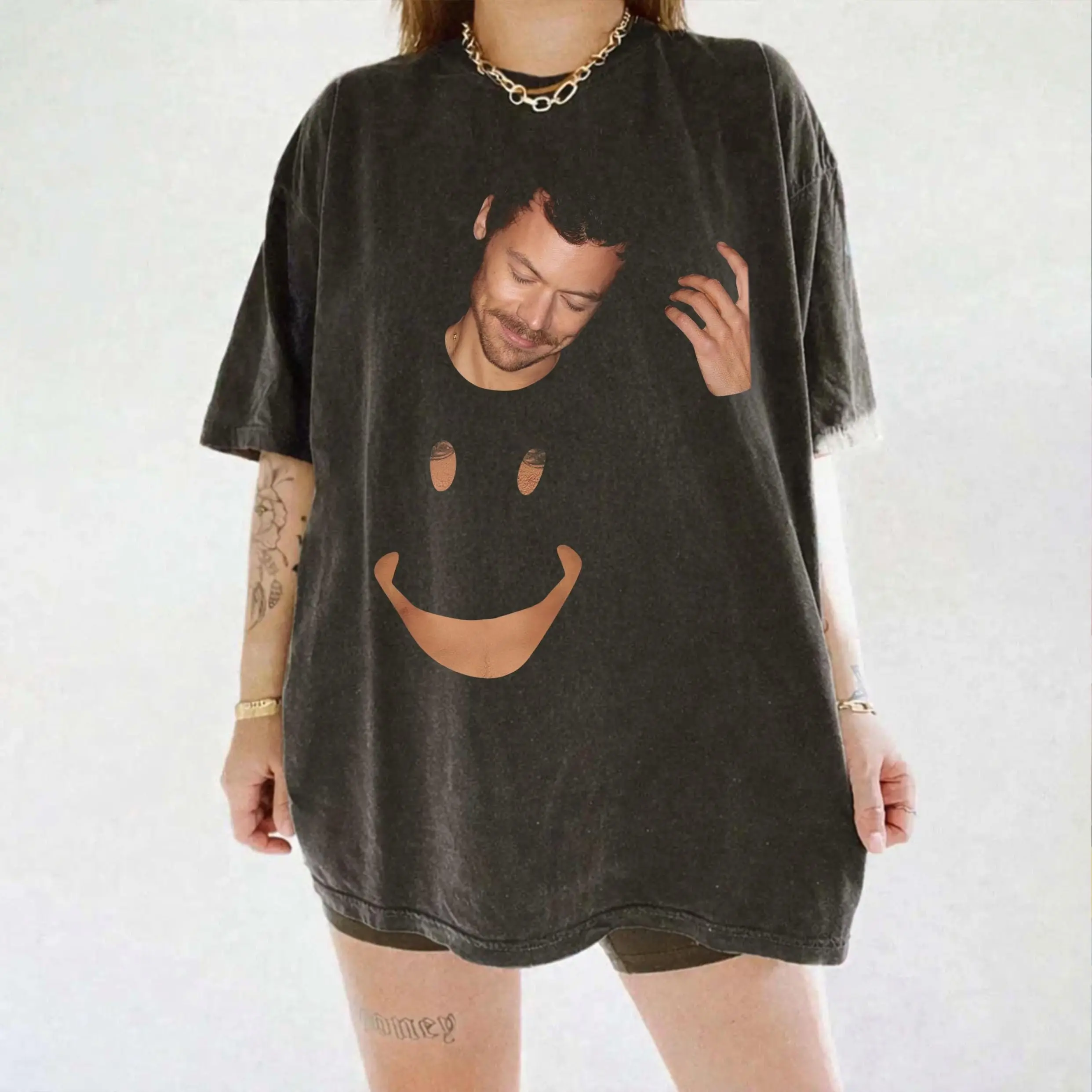 Harry Styles Together Smiling Face T-Shirt, Harry Styles Together Tour 2026 T-Shirt, Vintage HS Graphic Shirt, Retro Pop Music Fan Apparel T-Shirt, Gift For Fan