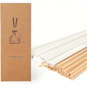 100 count Reed Diffuser Sticks, 11 Inch Fibre Diffuser Replacement Stick for Essential Oil Diffuser Refill, 4 mm Thick Aroma Diffuser Sticks for  Office Bathroom Bedroom, White & Primary