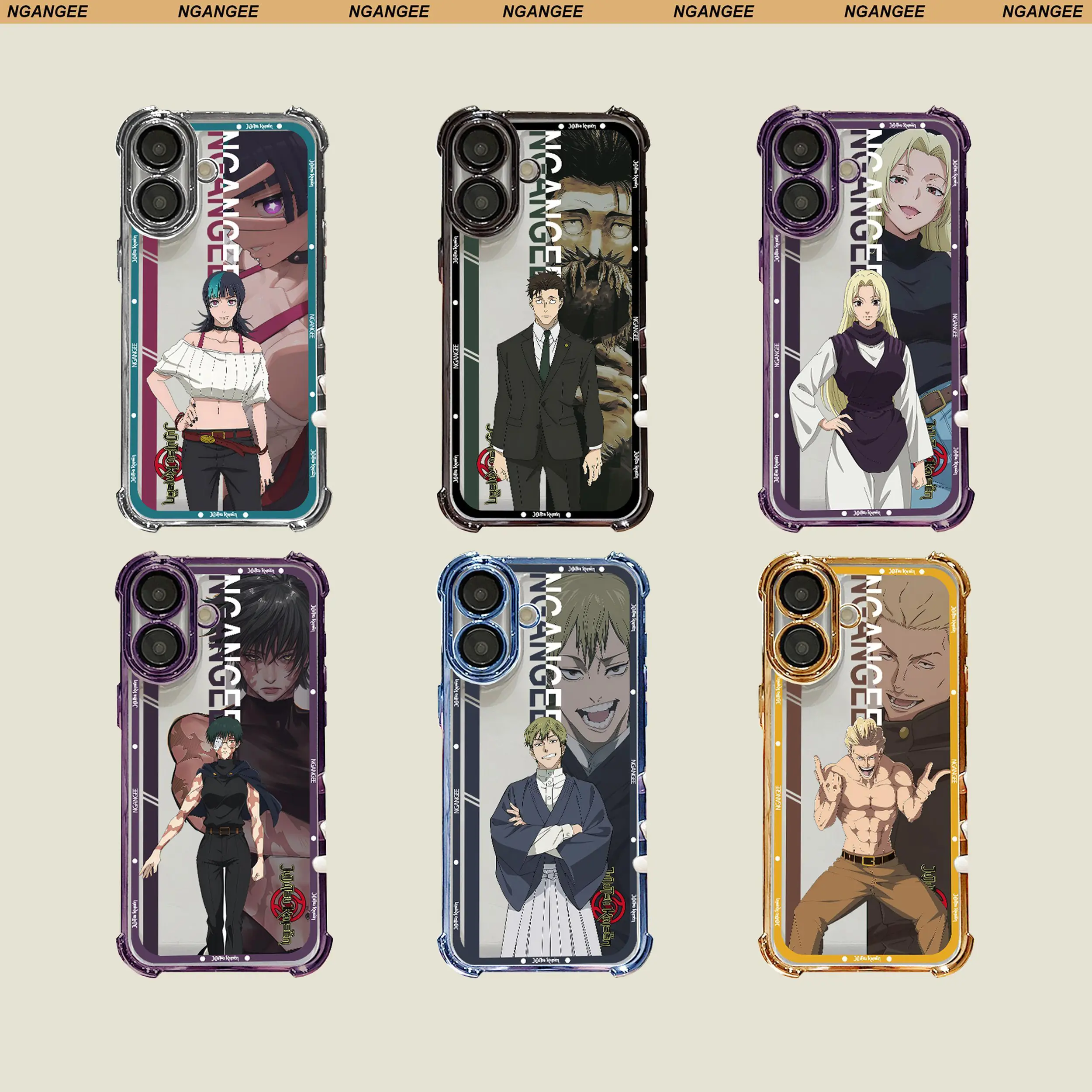 NganGee JJK Anime Art Protective Phone Cover - Mobile Accessory for Samsung Galaxy S22,S23,S23FE,S24,S24FE,S25,S26,S26 Ultra & iPhone 11,12,12pro,13,13promax,14,15,16plus,17,17 Air,17 Pro Max (ZSHZ17-22)
