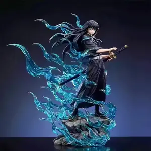 Demon Slayer Muichiro Tokito Mist Hashira Gk Figure 25cm Pvc Painted Anime Statue Desktop Decoration Collectible Gift For Fans