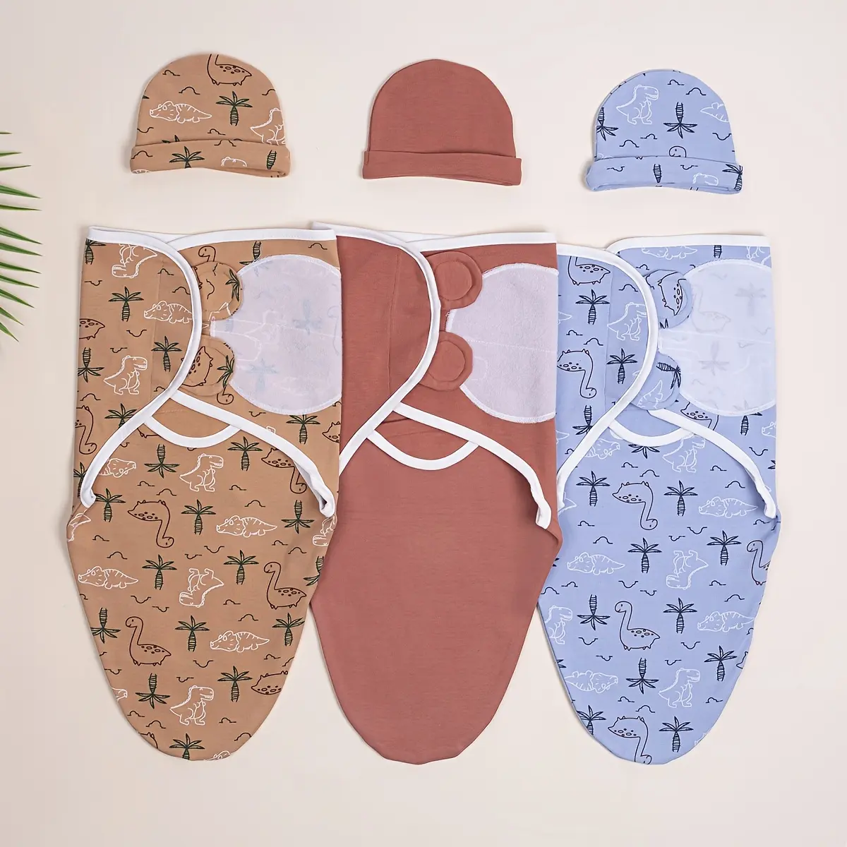 3 Pack Newborn Swaddle Set – Soft Breathable Swaddle Blankets with Bibs, Anti-Startle Wrap for Preemie & Newborn Babies, Absorbent Baby Bedding Essentials for Boys & Girls Breathing Band Starter Adjustable Sleepsack Newborns
