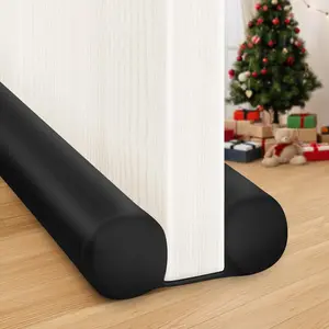 Large Door Draft Stopper for Bottom of Doors 36” Under Door Sweep Noise Blocker Black Gap Stoppers Adjustable Doors Seal Sweep Guard Draft, Window Breeze Stoppers, Home Essentials Gadgets