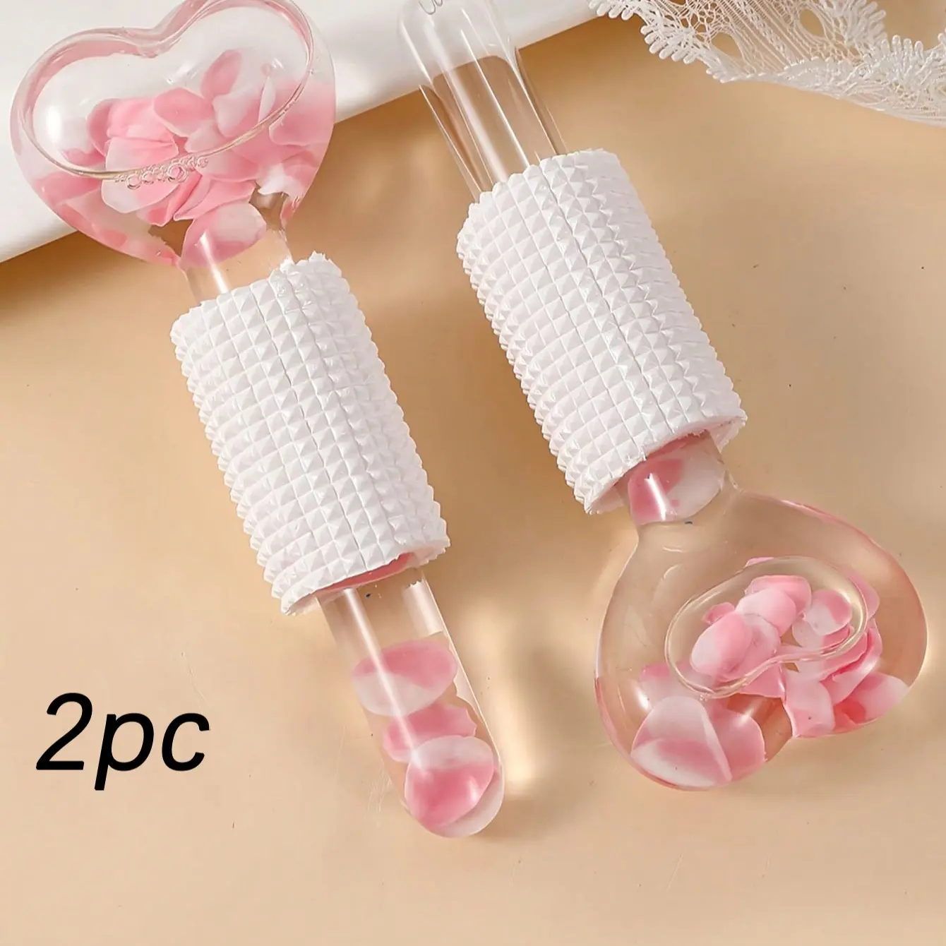 Beauty Ice Wave Balls Set, Facial Skincare Massage Heart Petal Design, Salon Quality Cold Therapy Ice Cubes, Ideal for Skin Care & Relaxation