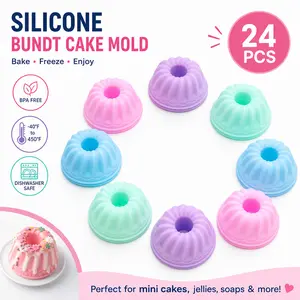 24 Pack Silicone Pumpkin Baking Cups – Non-Stick Pumpkin Cake Molds, Reusable Cupcake Liners, Perfect for Jelly, Muffins, Dessert Trays – Cute Fall Baking Essential