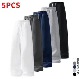 Five-Pack Men’s Wide-Leg Casual Sweatpants – American Loose Relaxed Sport Pants, Versatile Long Pants for Home and Everyday Wear fathersdaygift