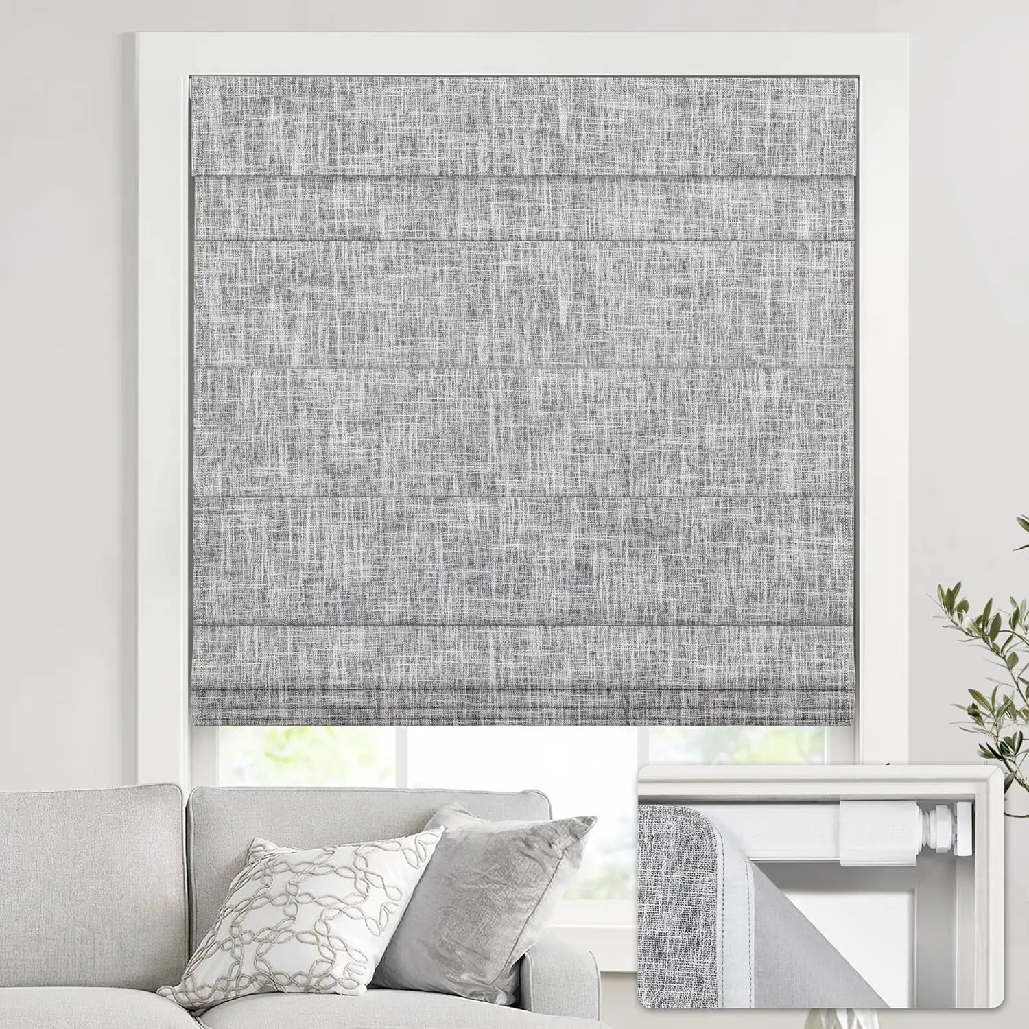 100% Blackout - Linen - Grey