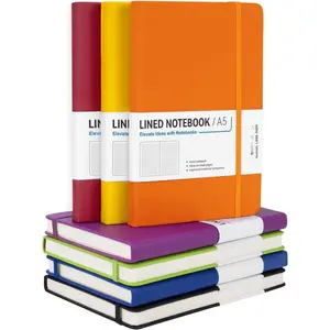 Hardcover Journal Notebooks, 7Packs A5 Lined Journals Bulk for Writing 200 Pages/100Sheets, 8.4 x 5.8 inch, 7 Colors Classic Ruled Notebook for Work/Travel/College/Note Taking