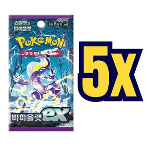 5x Violet EX / Scarlet EX Korean Pokemon Booster Packs