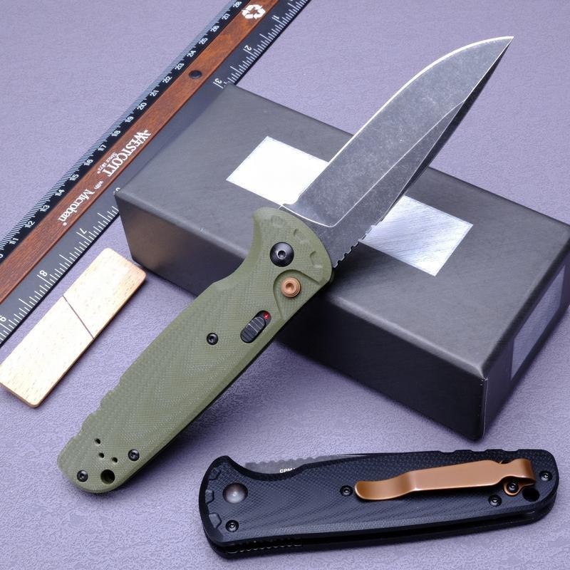 4300 practical folding knife with G10 handles and high-hardness steel, ideal for camping, driving, everyday carry, and package opening. Gift for men