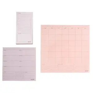 Undated 3ct Notepad Desk Planning Set Blush - russell+hazel: Desktop Calendar & Planner, Rigid Backing, 10x10" Paper