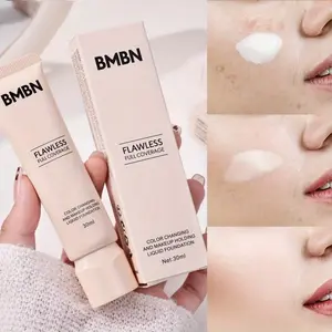 Color-changing foundation, moisturizing, Hydrating liquid concealer with temperature-sensitive formula - natural skin tone, lightweight and breathable, brightens and hides imperfections, coverup, controls oil, coverage, matte finish