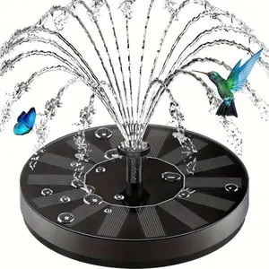 Round Floating Fountain, Pool Decorative Fountain, Bird Bath Bird Feeder, Solar Fountain - for bird baths, ponds, gardens, swimming pools and aquariums