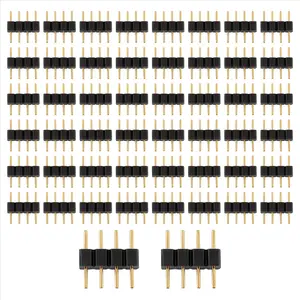 50Pcs 4 Pin Rgb Led Strip Male Plug Adapter Connector for 3528 5050 Strip Light