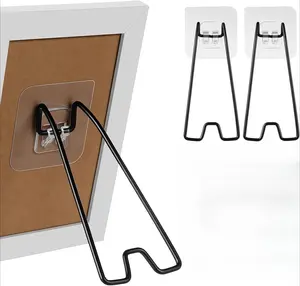 2-piece painting frame, adjustable metal frame back, desktop stand, photo stand with self-adhesive function, used for photo painting display