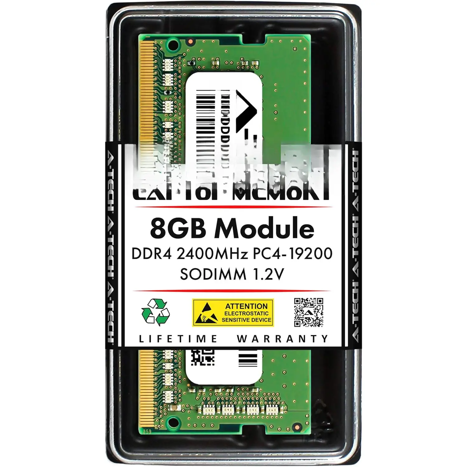 8GB DDR4 2400 MHz SODIMM PC4-19200 (PC4-2400T) CL17 Non-ECC Laptop RAM Memory Module