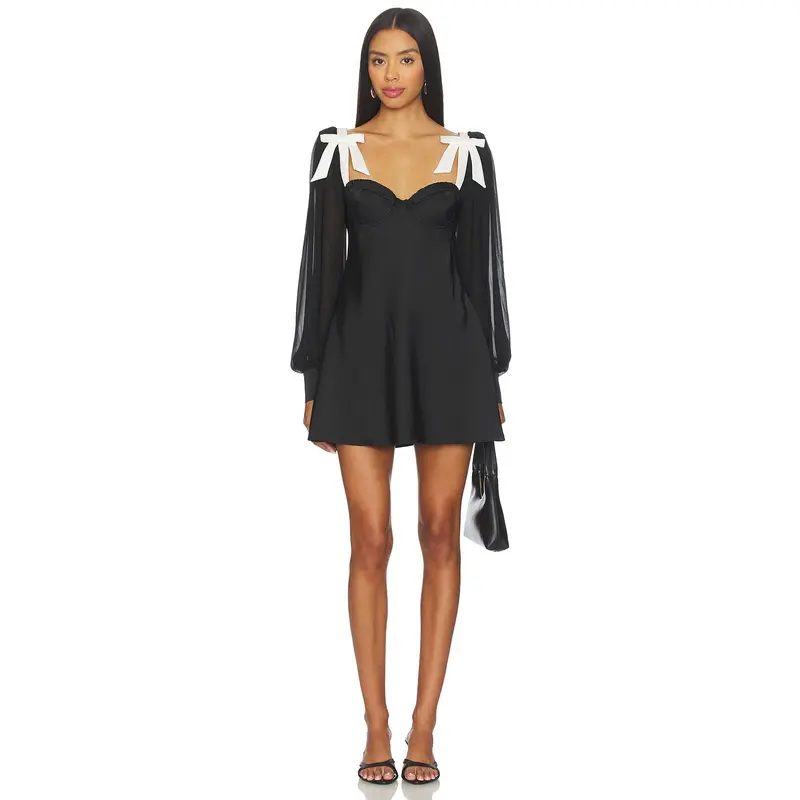 open lace back dress Zion Beaded Micro Mini Dress