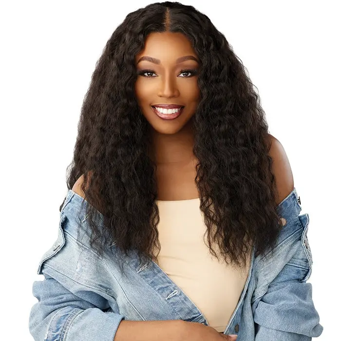 Sensationnel Curls Kinks Textured Lace Kinky Edges Glueless Y-Part HD Lace Front Wig - KINKY BRAID OUT 20"
