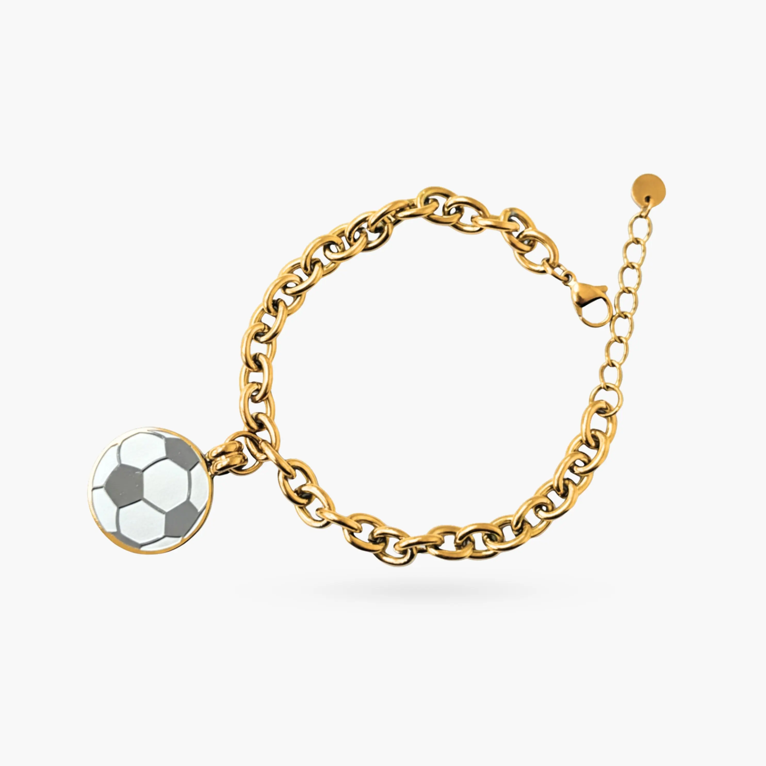 The Soccer Silver & Gold Coin Bracelet