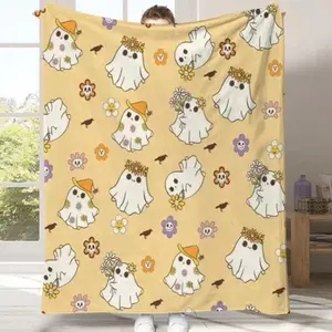 Yellow Ghost oversized Blanket
